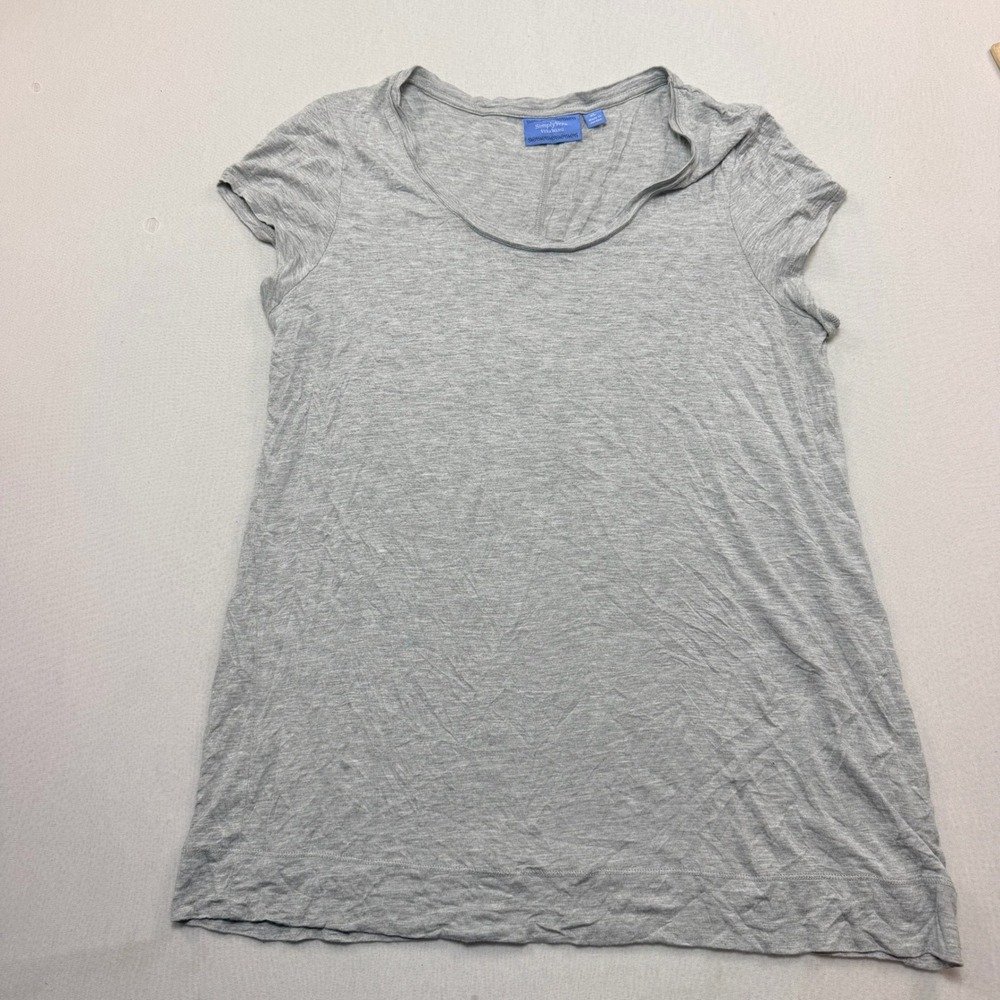 Simply Vera Vera Wang Tee Women Extra Large Gray Excellent Scoop Neck S/S Top